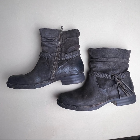 Born Cross Brown leather Ankle Boots with Fringe size 9 - Picture 8 of 16